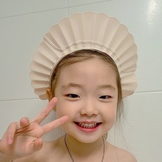 말랑베이비 길이조절 아기 샴푸캡, 밀크베이지, 1개 밀크베이지, 1개