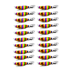 FST 왕눈이 삼발이 에기 왕발 수평에기 문어 에기 축광 대왕 피문어 돌문어 3발 애기 채비 20개입, 1세트, 9g, 색동