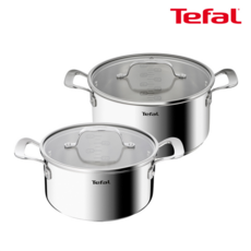 [테팔] 인덕션 SS 퍼펙트 레지스트 냄비 2종(양수20+24), 1세트