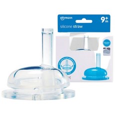 韓國Sillymann 100%鉑金矽膠配件吸管組(2入裝) 寶寶學習飲水替換吸管, 透明