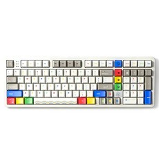 레오보그 Hi98C 프로 RGB 101 키 3모드 유무선 기계식 키보드, 레인보우 캔디, 딸기민트축, 제조사축 레인보우 캔디, 딸기민트축, 제조사축
