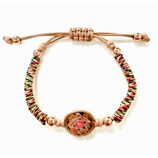 오색실 옴 만다라 합장주 (손목둘레 조절가능) (Araium)