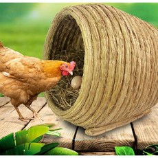 닭산란통 닭 둥지 집 산란 바구니 닭알 닭알낳는집 볏짚 산란장 토끼 은신처, 대형 35/40 (4kg 이내 사용)