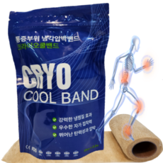 CRYO 쿨밴드 자가점착밴드 멘솔 아이스 의료용 붕대, 1개, 1롤