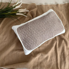 마롤로뜨 아기베개 커버 유아 아기땀 베개 패드 신생아 100수 순면, 무지베이지_인견아기땀베개커버