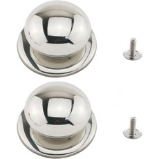 E-뛰어난 냄비 커버 손잡이 2PCS 2.1인치 범용 스테인리스 스틸 교체 조리기구 뚜껑 원형