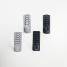 [킹고리 1000] 캐리어 실리콘 다용도 걸이, 1세트, 블랙2P&그레이2P