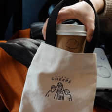 학스토어 양손이 편한 에코 텀블러 가방, 1개, 레드