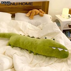 DFMEI 長條抱枕, 大眼綠色鱷魚