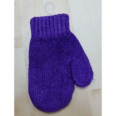 兒童用針織手套(紫色、閃亮)