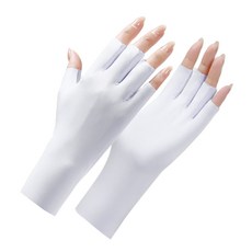온브레이크 자외선차단 장갑 손가락 여성 운전장갑 반장갑, A type, 화이트, 1개, 화이트 White