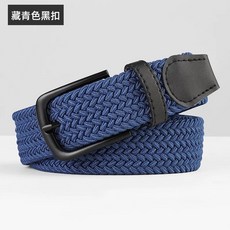 스트레치 우븐 투어 다크네이비 골프 벨트 퍼포먼스 화이트, 1개, D. 네이비 블랙 버클