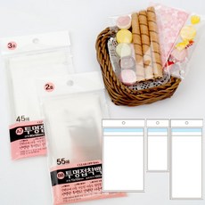 투명접착백 소량 / 접착 투명 OPP봉투, 2호