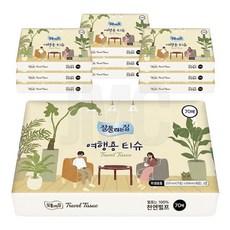 잘풀리는집 여행용 미용티슈, 70매, 10개