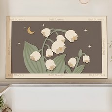 가구 규조류 흡수 속건 발매트, 브라운 튤립 발매트, 1개