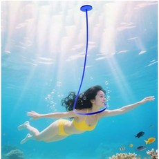 수영 호흡 튜브 호흡기 다이빙 수영 캠핑 스트림 다이빙 체험 장비, 1m 스노클 더블 튜브 세트