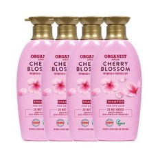오가니스트 체리블라썸 수분영양 샴푸(비건) 500ml 4개
