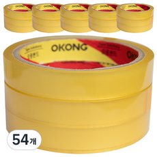 오공 OPP 물레방아 리필용 중포장 문구테이프 16mm x 25m, 투명, 54개