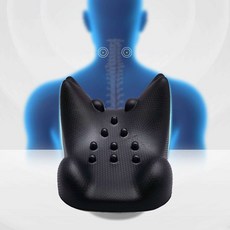 헬스피그 경추 마사지기 스트레칭 목 통증 근육이완, 블랙, 1개