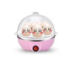 台灣出貨 110V蒸蛋機 蒸蛋器 煮蛋器 多功能小型早餐機溫泉蛋 溏心蛋 自動智能家用煮蛋器 水煮蛋 蒸包神器 單層蒸蛋, 粉色