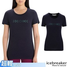 Icebreaker 月銜半規 女款涼爽圓領短袖羊毛排汗衣，150 Tech Lite T恤，透氣舒適，運動休閒皆宜