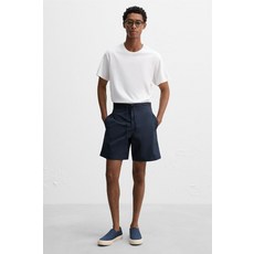 ZARA 자라 남성 포멀 슈즈 레더 스니커즈 패브릭 레이스리스 트레이너 - 다크 블루 167336