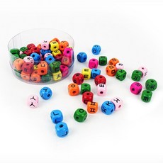 비즈공예 우드 팔찌 키링 DIY 나무 비즈 (한글자음)jin6+6fGL