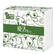 優活抽取式擦手紙巾200抽x20包/箱, 200抽, 1個