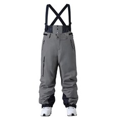 HOTIAN 남성용 스키 팬츠 여성용 배기 스노우 빕 방수 방풍 단열 따뜻한 겨울 전체 회색. 미디엄 294217