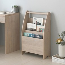 天空樹生活館 清新自然風日系書報收納櫃 雜誌櫃 置物櫃 櫃子 書報櫃 雜誌架 繪本架 展示架, 橡木白(NA)