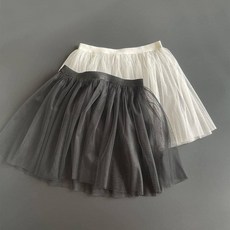 미니 망사 샤스커트 풍성한 허리밴딩 여성용 시스루 댄스복