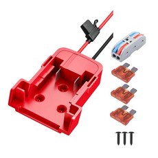 밀워키 M18용 파워 휠 배터리 어댑터 튼튼한 12AWG 와이어 및 업그레이드된 40Amp 퓨즈 포함 Dad Hacks YouTube에서 본 것과 같음 163128, 밀워키 M18용 파워 휠 배터리 어댑터, 튼튼한 12A