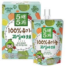 자연원 5채5과 100% 유기농 과일야채 주스, 과일야채 100ml, 100ml, 4개