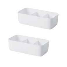 네이처안 3단 플라스틱 속옷정리함, 화이트, 2개