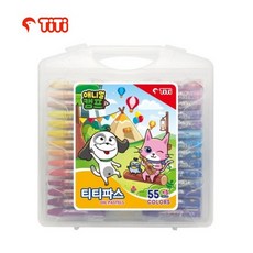 티티 애니멀캠프 크레파스 티티파스, 5개, 55색