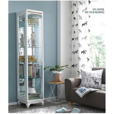 이지-프리미엄 400-5단 유리 장식장 피규어 진열장 양주장, 화이트