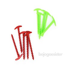 보조개자매 텐트 고정 나사 텐트나사팩, 그린