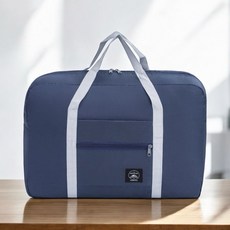 秒出【台灣公司現貨】旅行袋 旅行包 行李袋 運動包 購物袋 摺疊旅行袋 拉桿行李袋 環保袋 登機包 旅行摺疊袋 袋子, 1個, 藏青藍日本熱銷, 藏青藍日本熱銷