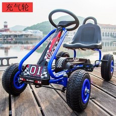 네발 자전거 4발 사이클 선물 사륜 카트, 1개, 55.9cm, 블루 B형 팽창식