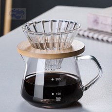 [로하티] 내열유리 핸드드립 커피서버(300ml)/재입고, 1개, 상세페이지 참조, 단품
