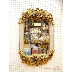 House傢飾 華麗金色浮雕玫瑰掛鏡 限量款 新發售