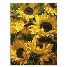 호인트 diy 명화그리기 유화 피포페인팅 컬러링키트 대형 40x50cm, 1개, 011해바라기정원