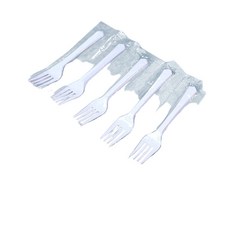 일회용 화이트 포크 개별포장 1000개, 1개