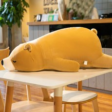 북극곰 바디필로우 쿨링 수면 35 애니멀즈 대형 클래식 다리베개 안고 극세사대형, 멜란지브라운, ( )50cm (6자 가능)