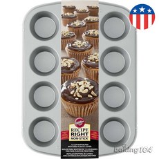 美國 Wilton 惠爾通 12連 標準馬芬模 含蓋多連瑪芬模 杯子蛋糕 蛋糕模 WT2105-1832, 1個