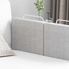 萌萌屋 Mo Mo House 兒童床圍欄 嬰兒床護欄 防摔安全通用款 穩固支撐 簡易安裝 透氣舒適 灰色 0.6米, 灰色(一般),高度約30cm,0.6米