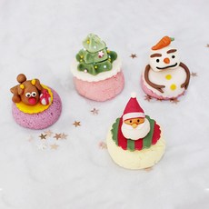 쌀이랑놀자 크리스마스 쌀카롱 만들기 1인용 베이직 쿠킹박스 간편한 떡만들기 촉감놀이