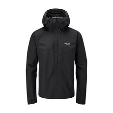 伊凱文戶外 Rab Downpour Eco Jacket 輕量防風防水連帽外套 男款 黑色