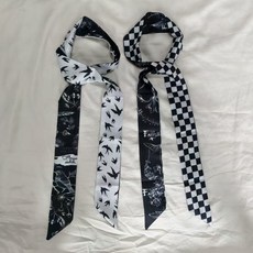 新款腰帶絲巾夏季時尚韓國裝飾百搭髮帶巾領巾絲帶飄帶