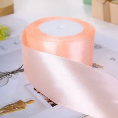 5cm (25야드/롤) 새틴 리본 웨딩 크리스마스 파티 장식 와인 레드 그린 블루 블랙 화이트 리본, 01 Length 25Yards, 13 7Champagne